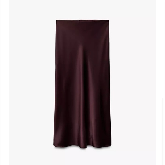 Zara Burgundy Maxi Skirt - Picture 3 of 14